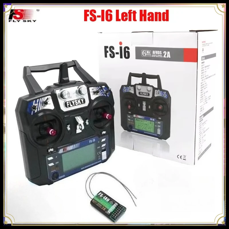 FlySky FS i6 2.4G 6ch RC Radio Transmitter Left Hand LCD Screen+IA6/IA6B Receiver For FPV Airplane Plane Quadcopter Mini Drone