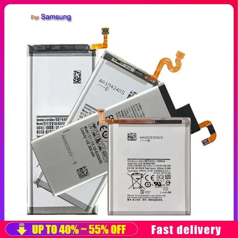 Battery For Samsung Galaxy S10 S9 S8 Plus S3 S4 S5 S6 S7 Edge i9300 i9500 i9505 G900F G920F G930F Replacement Bateria