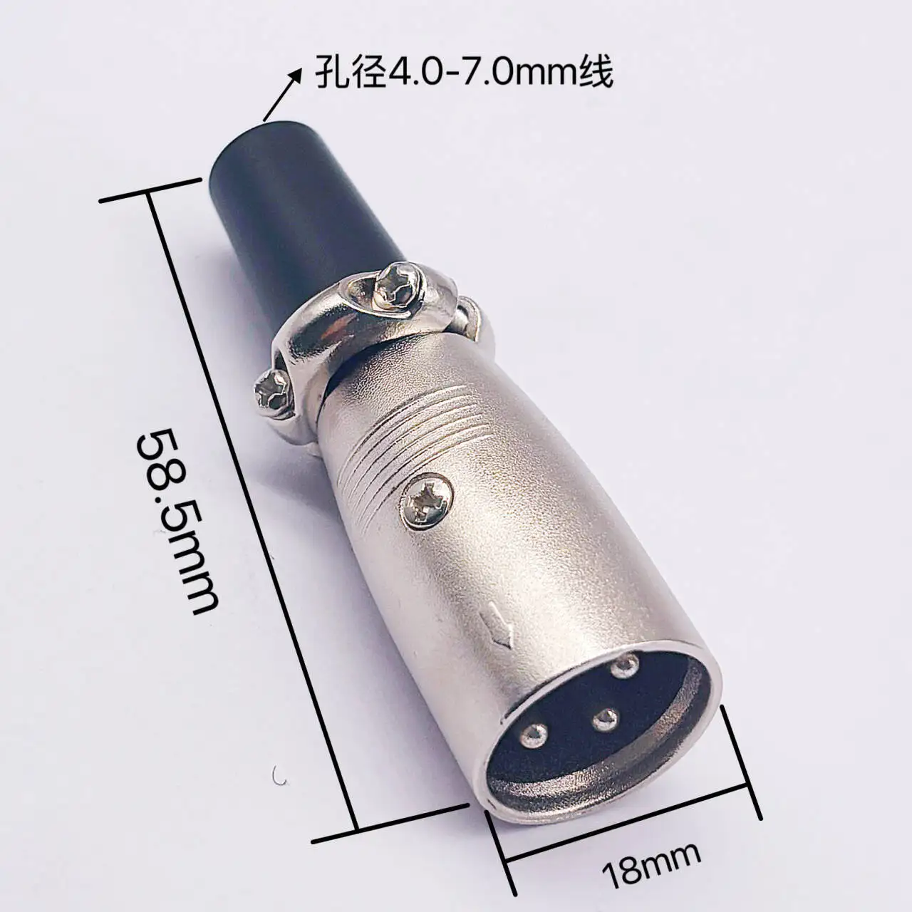 3 Pin Battery Charger Port Inline Connector Jack Socket Electric Scooter E-Wheelchair Charging Adapter Replacement Part