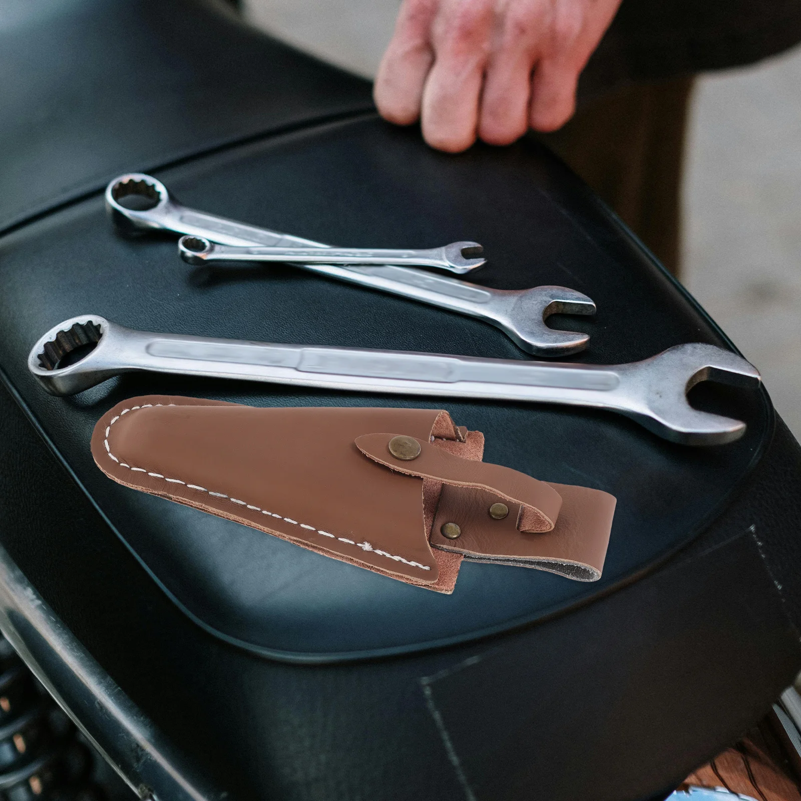 

Multifunctional Tool Pouch Brown For Garden Pruners Shears Pliers Belt Clip Durable Storage Bag Case Gardening