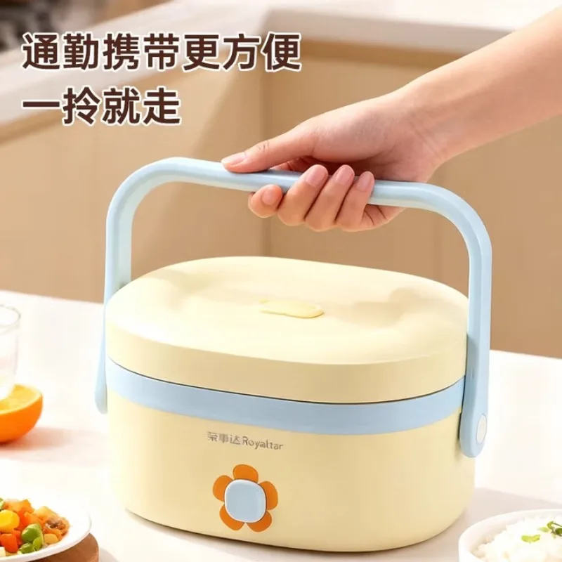 Electric lunch box heating can be plugged in for thermal insulation and self-heating with its own hot rice artifact