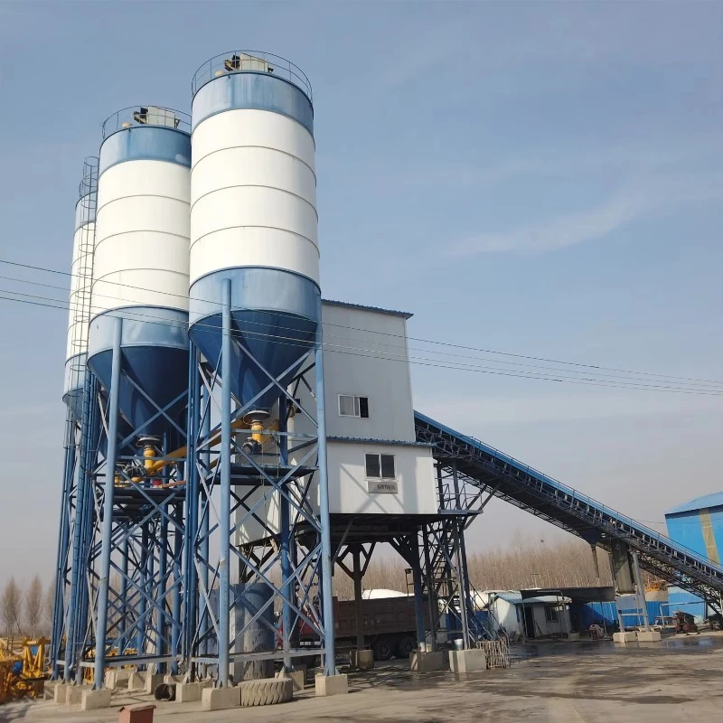Stationary Commercial Concrete Mixing Plant 180m3h High Volume Belt Conveyor Ready Mix Batching Station Machine For Mega Project