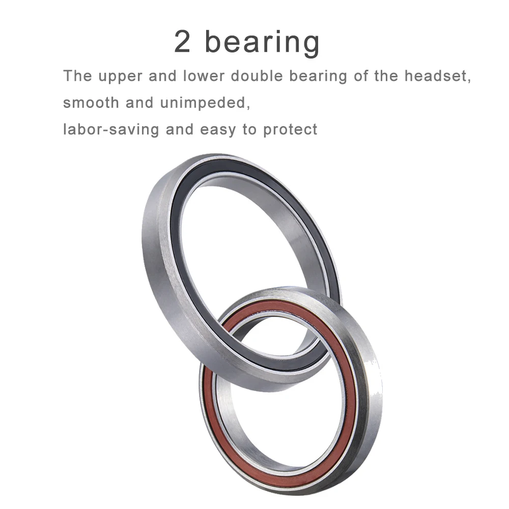 4456ST MTB/Straßenfahrrad-Headset 44 mm 56 mm Gewindelose abgedichtete Lager ZS44 ZS56 CNC 1 1/8 Zoll-1 1/2 Zoll 1,5 konischer gerader Gabelschaft – Detail 4