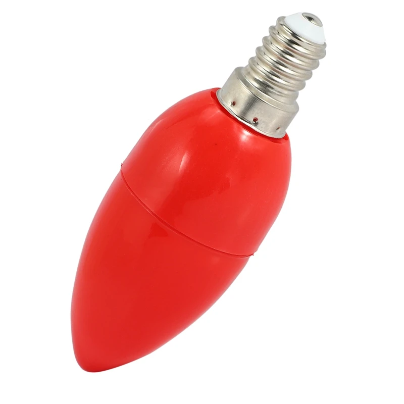 8X LED Candle Light Candle Light Bulbs Red Fortune Lamp God Lights Energy Saving Candle Lights,E14