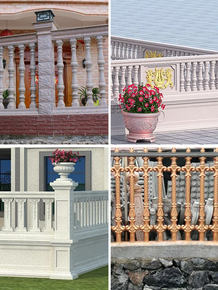 Yard Balustrade Mold Garden Fence Cement Fence Roman Pillar Guardrail Villa Cast-in-place Outdoor