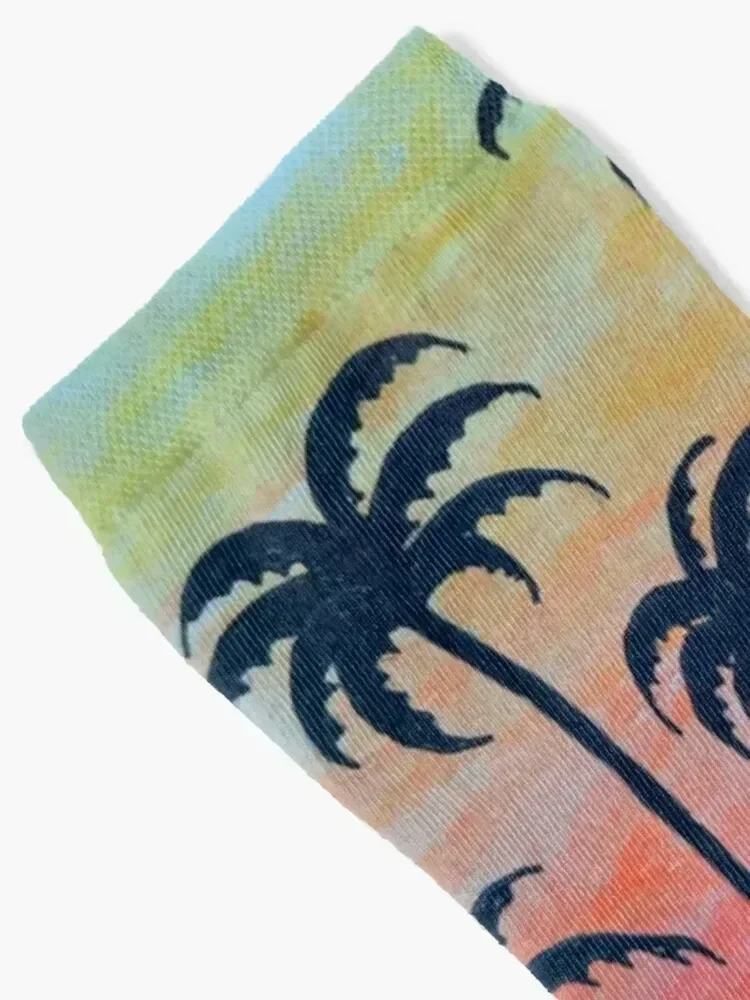 Palm Trees Socks designer brand Running new year custom sports Socks Girl Men's
