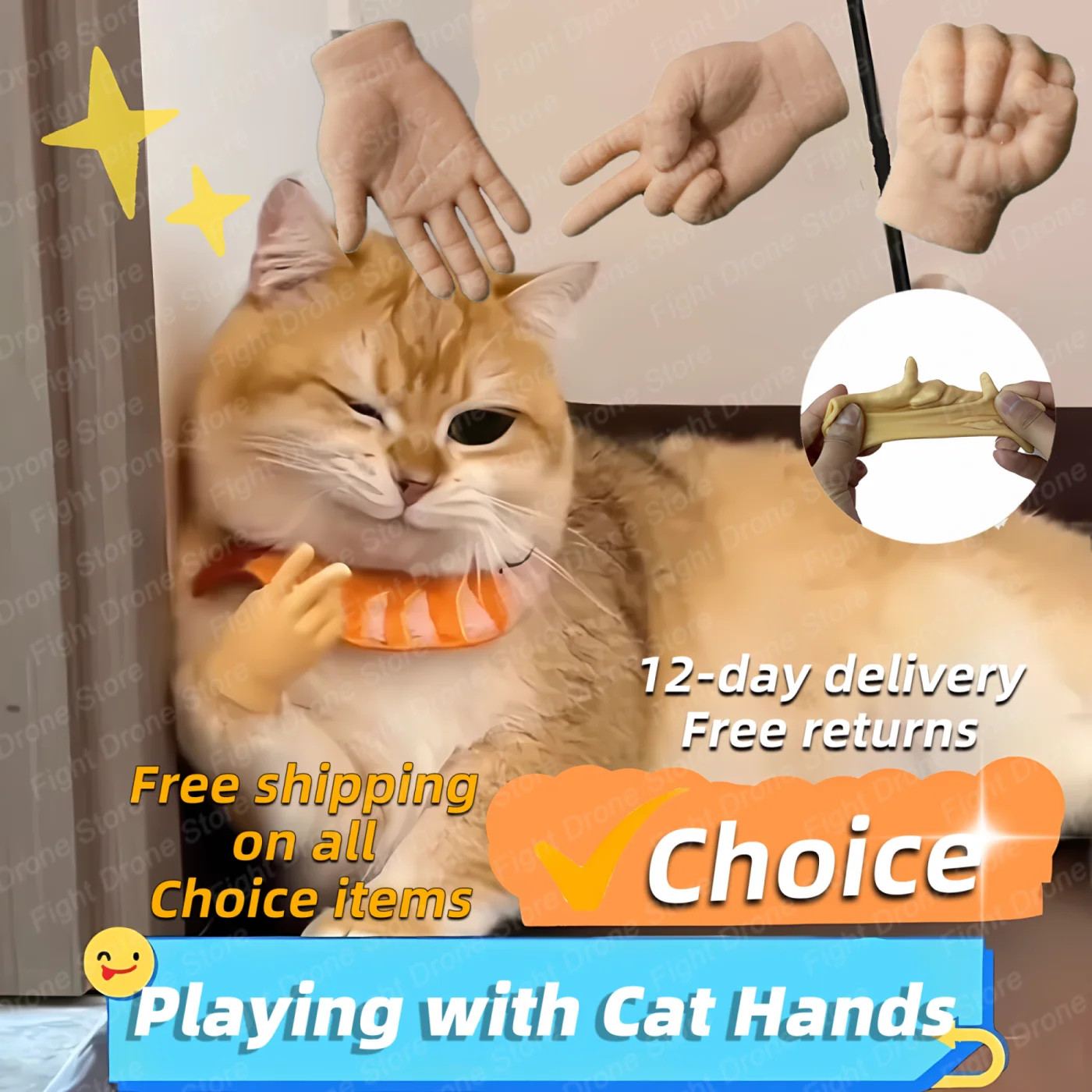 

Новинка Мягкая резиновая мини-ткань ТПР Tiktok забавная Кошка маленькая рука растягивающаяся мягкая резина растягивающаяся имитация маленькая рука Забавный трюк