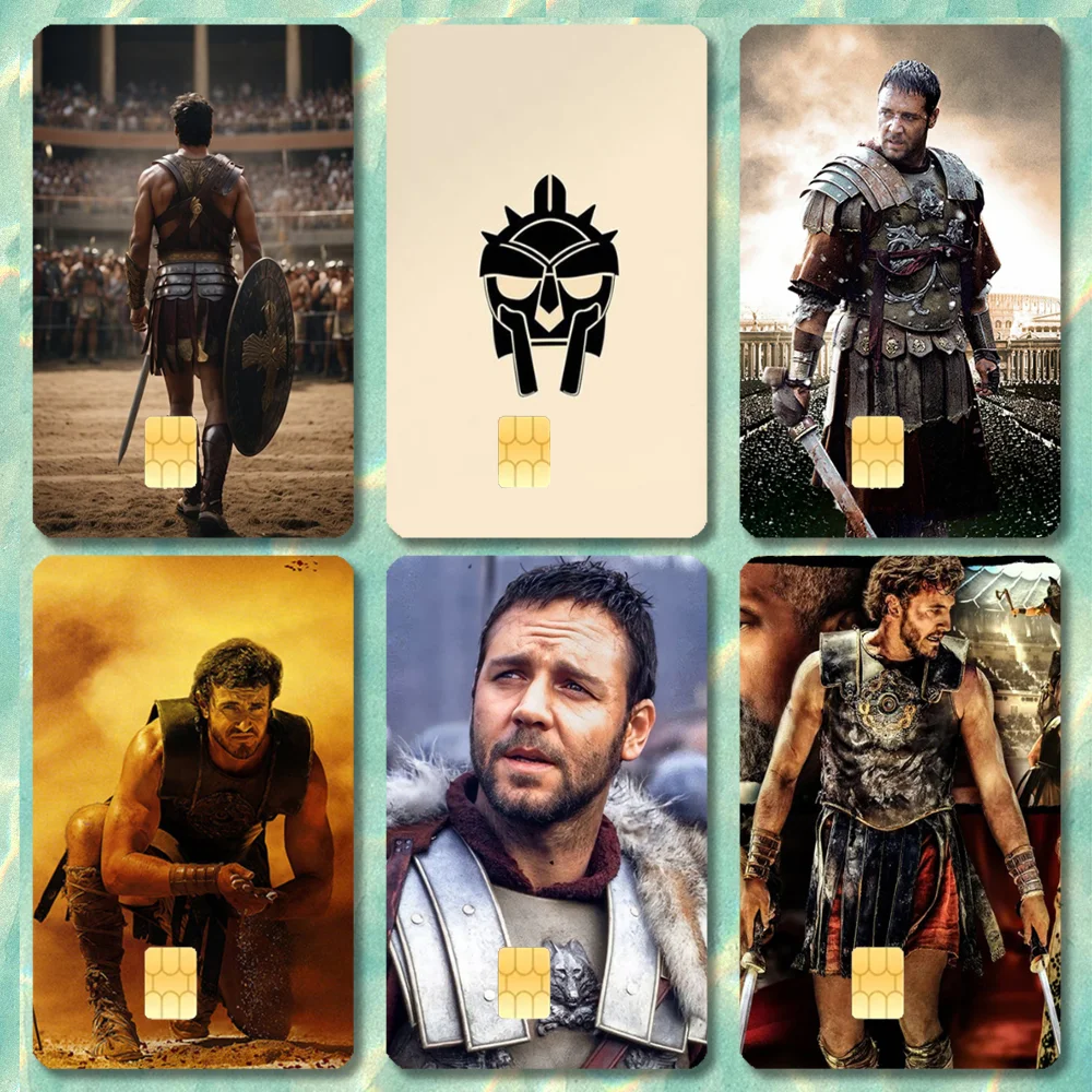 Movie G-Gladiator 2 Stickers Credit Visa Debit Bank Charge Card Bus Metro Waterproof Sticker Decal Decoration