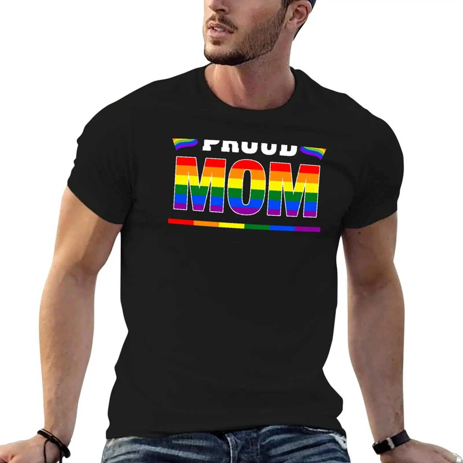 Gay-Pride-Proud-Mom-LGBT-Parent-Mother's-Day T-Shirt blanks anime t shirts customs design your own t shirts for men pack