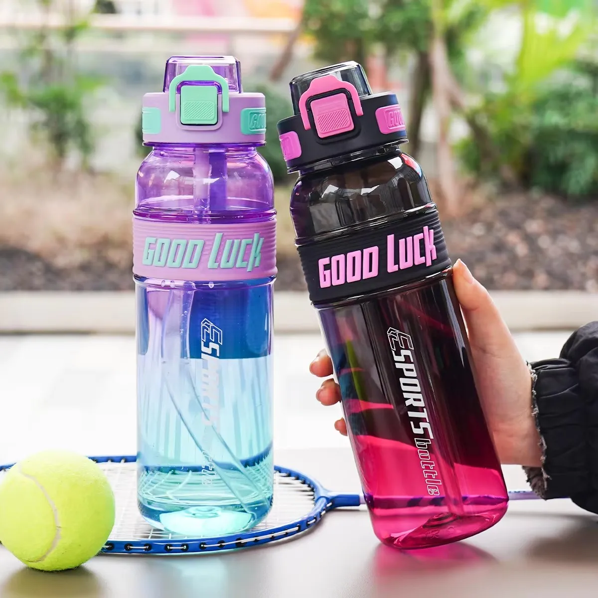 1 botella de agua para deportes al aire libre de 950ml/31o 750ml/26oz 550ml/18oz, adecuada para fitness, deportes, regalos de cumpleaños