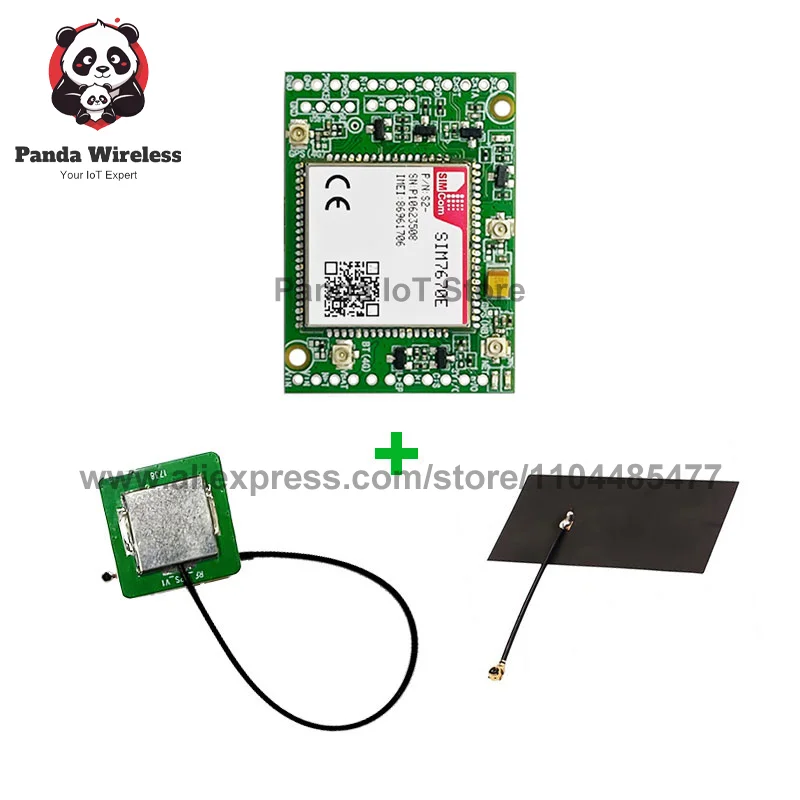 

SIM7670E 4G CAT1 Core BOARD Модуль двухрядный контактный LTE Cat1 4G Qualcomm чип Макетная плата B2/B4/B5/B12/B13/B66 с GPS-антенной FPC