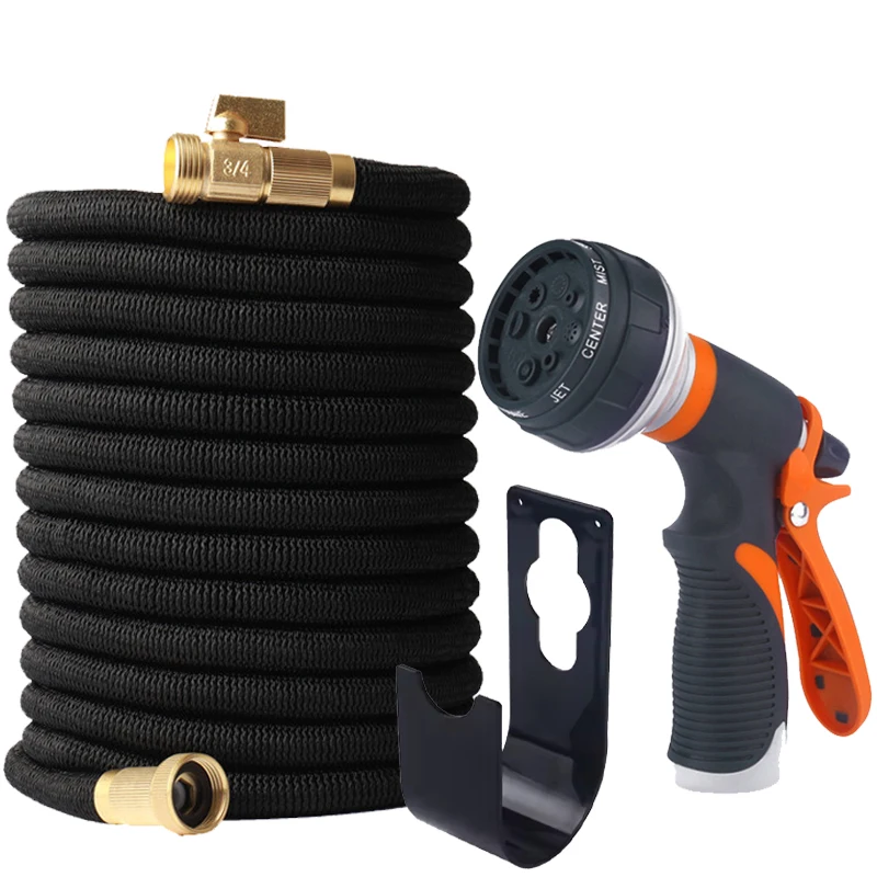 

25-125FT Garden Water Pipe US3/4 Expandable Flexible Garden Water Pipe High Pressure Cleaning Water Pipe Lawn Watering Gun ﻿