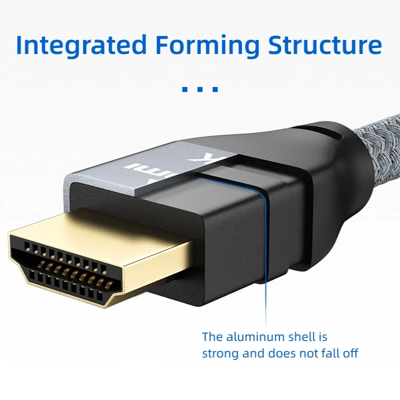 HDMI2.1 HD Data Cable 8K@60Hz HDMI Extender Cable Female to Male Adapter Pure Copper Connector For Computer, TV, Projection