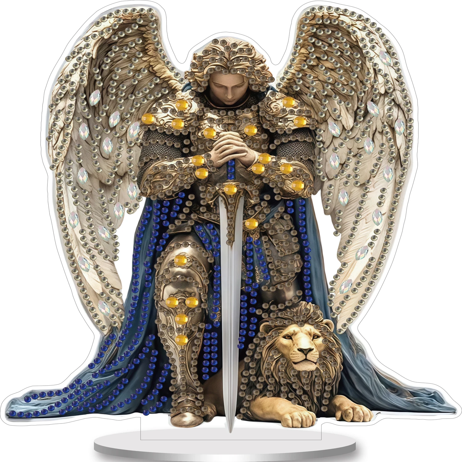 Saint Michael Archangel 5D Diy Partial Special-Shaped Diamond Art Kits desktop decor Crystal Mosaic Crafts Sparkling Ornaments