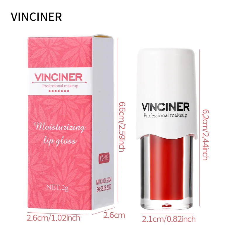 VINCINER 7 colori idratante lucidalabbra texture lucida riparazione illumina le labbra resa cromatica a lunga durata rossetto liquido moda