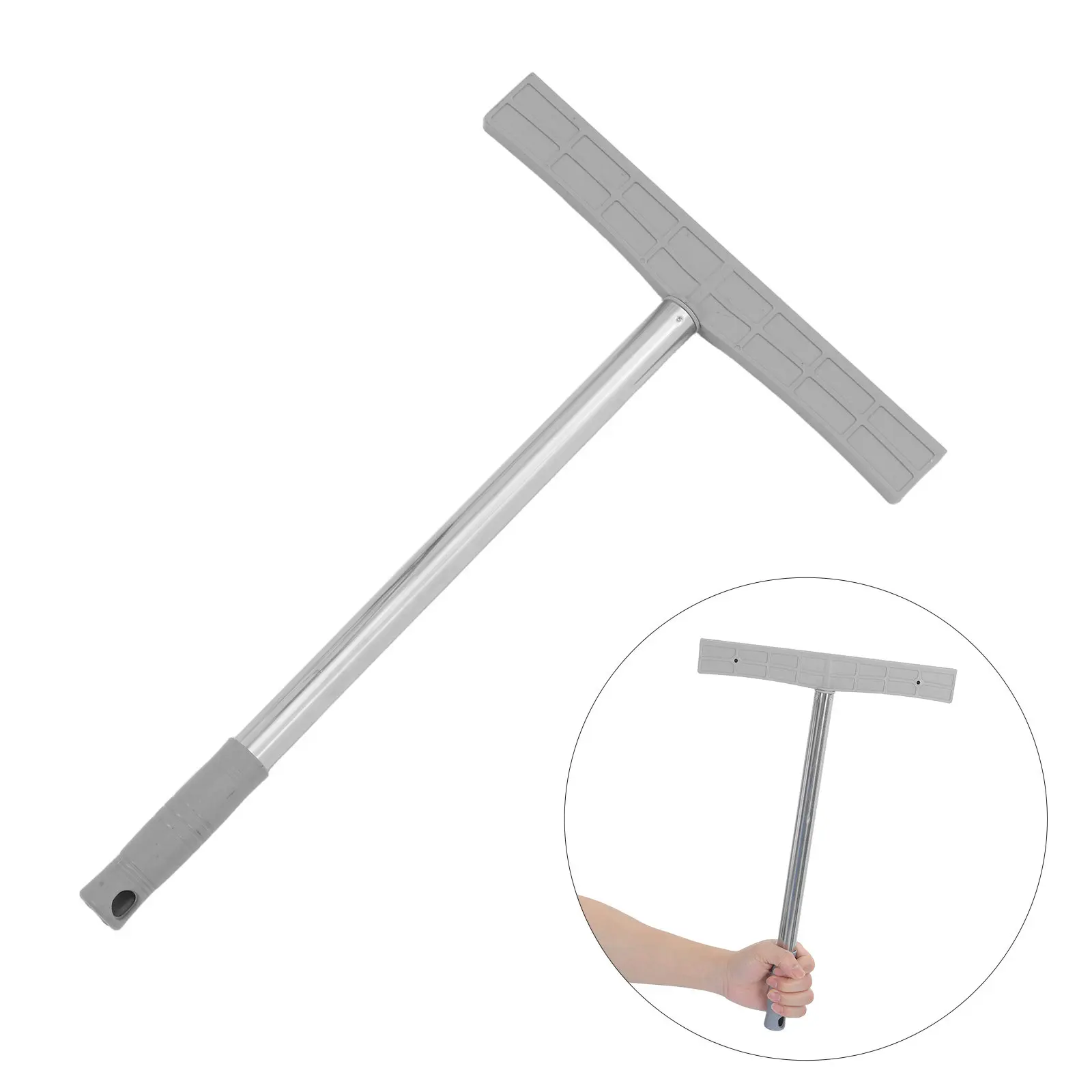 Handheld Poster Holder Stainless Steel 15.75 Inch for Sports Meetings Trade Shows Restaurants Airport Pickup Crowd Guidance