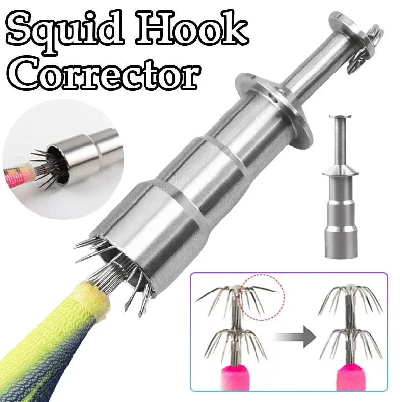 

New Stainless Steel Squid Hook Corrector Octopus Hook Repair Tool Can Restore Deformed Fishhook Fishing Pesca Tackle Accessory