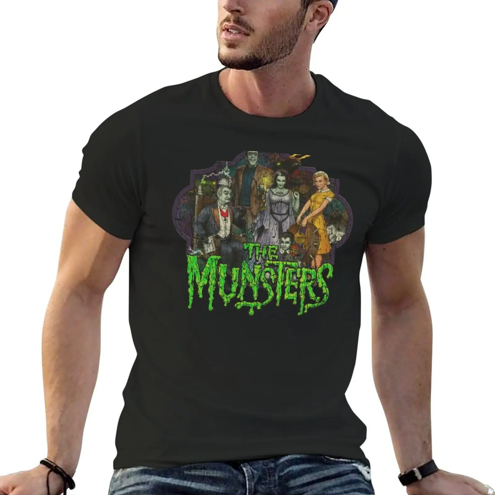 The Munsters 1964 T-Shirt hippie clothes cute tops vintage anime shirt black t-shirts for men