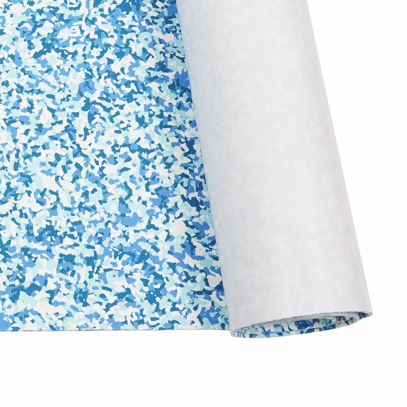 Blau-weiße Tarnung aus EVA-Schaum, Teakholzplatte, Marine-Bodenbelag, 35,4 x 94,5 Zoll, Yacht-Synthetik-Bootsdeckel, selbstklebende Unterlage