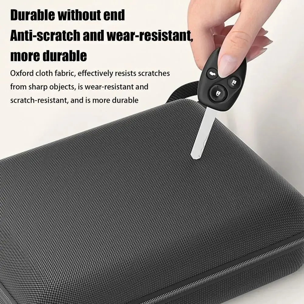 سعة كبيرة سيارة مكنسة كهربائية حقيبة التخزين سستة إغلاق مقاوم للماء سستة صندوق تخزين إيفا قشرة صلبة مع مقبض #4