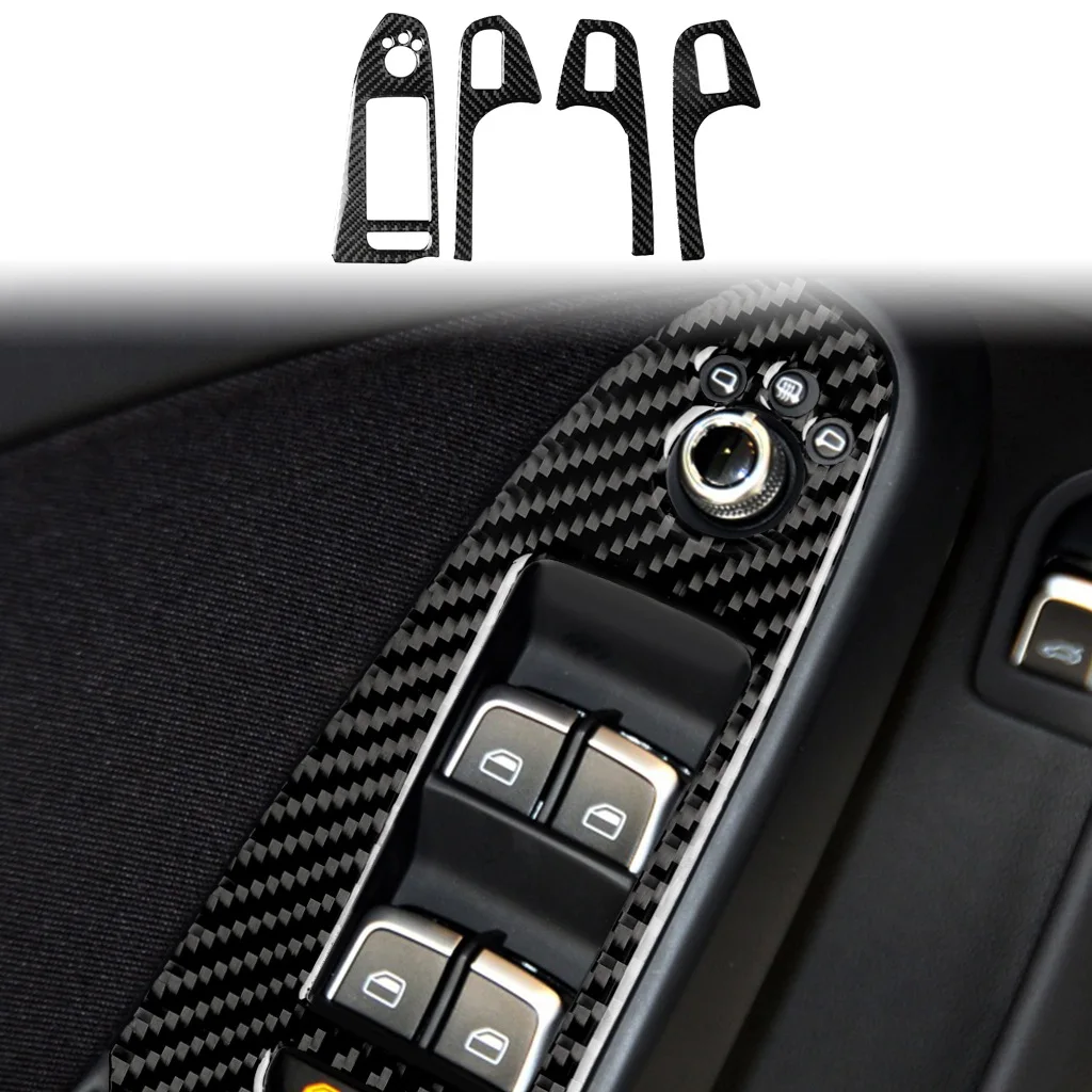 

Suitable for 08-17 Audi A4 B8/A5/Q5 door lift panel carbon fiber car interior modification decoration
