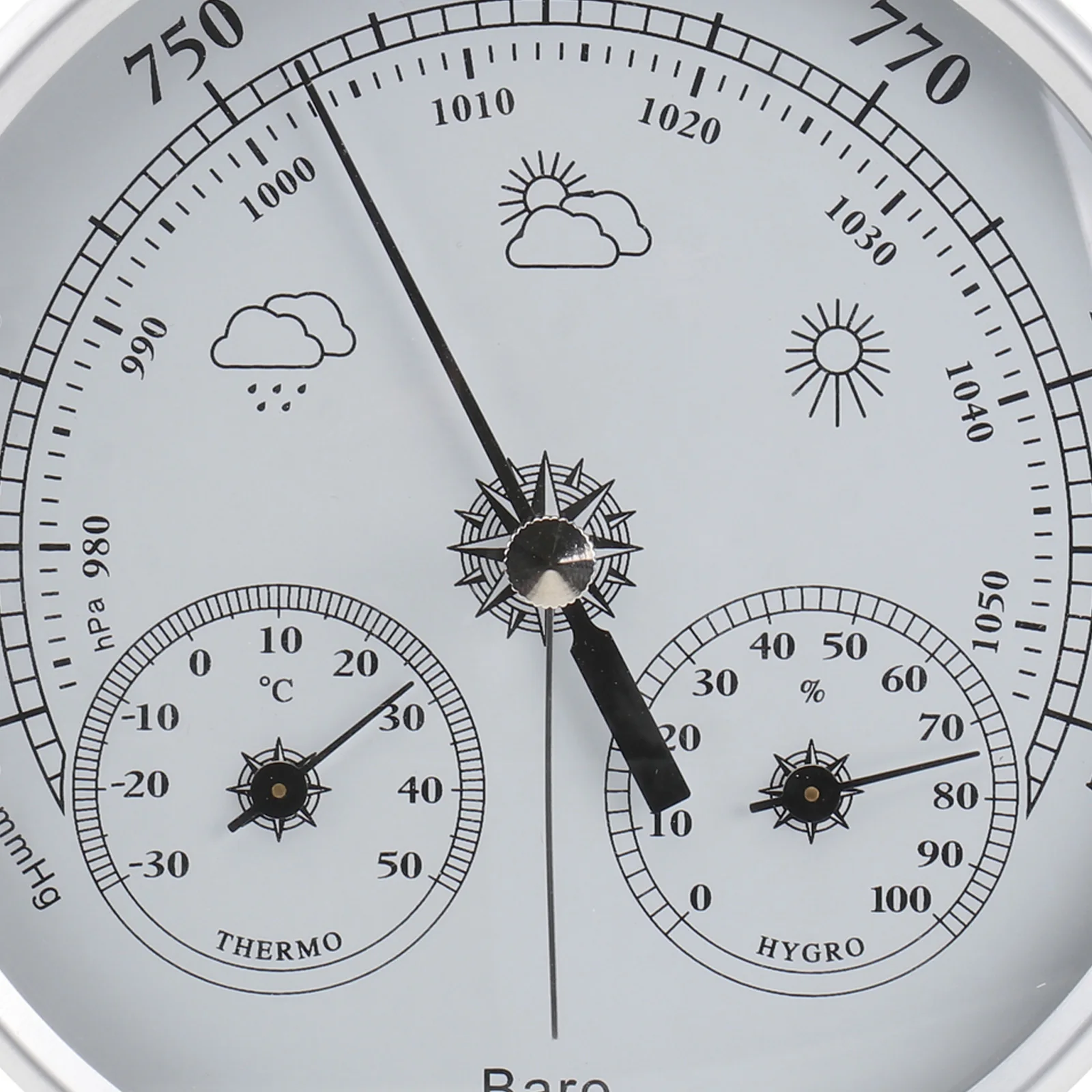 

Thermometer Hygrometer Barometer 3 in 1 Meter Standard Range Lightweight Easy Install Temperature Humidity Pressure Changes