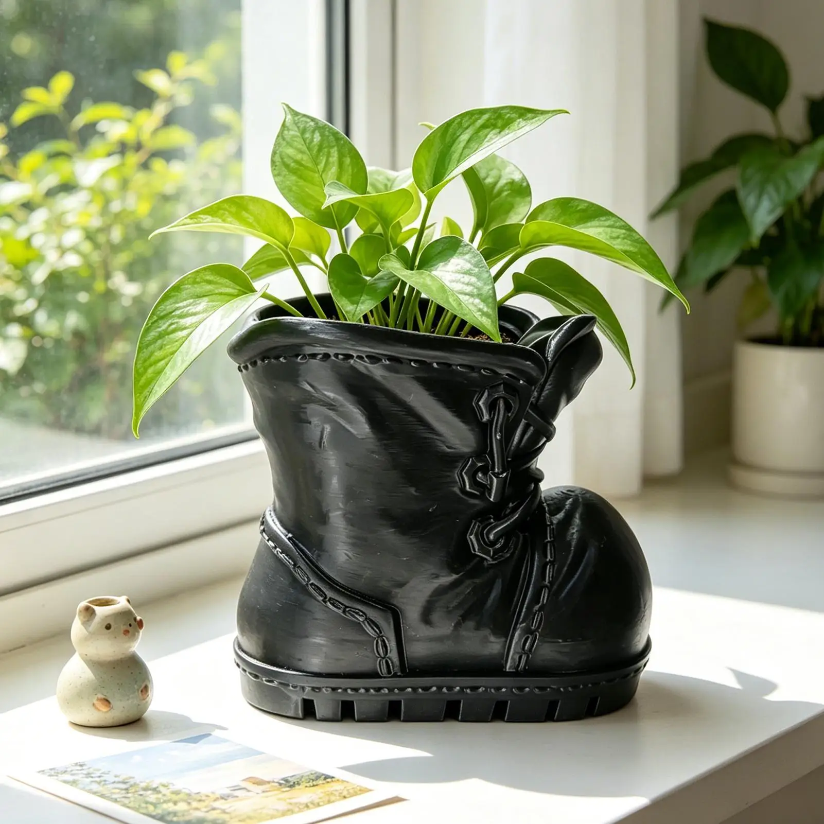 Flower Planter Indoor Funny Boot Shaped Planter Container Windowsill Garden Pots For Desks Bookshelves Windowsills Offices Home