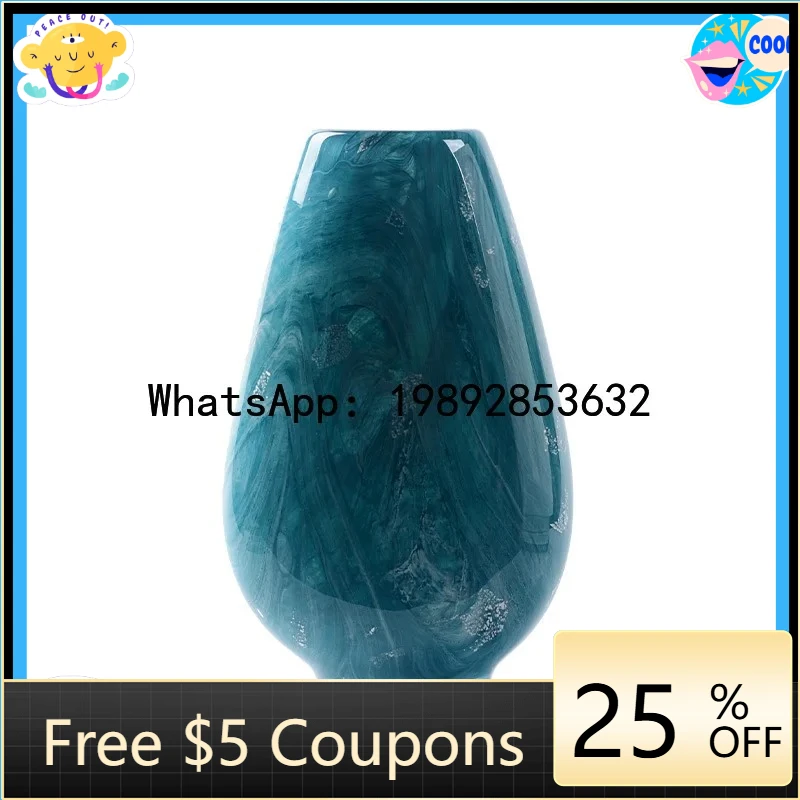 AB Light Luxury High-End Wabi-Sabi Style High-End Glass Vase Artistic Flower Vase Dining Table Decoration