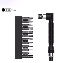 90 degree right-angle batch-head bend Elbow screwdriver 1/4 flying socket wrench screwdriver