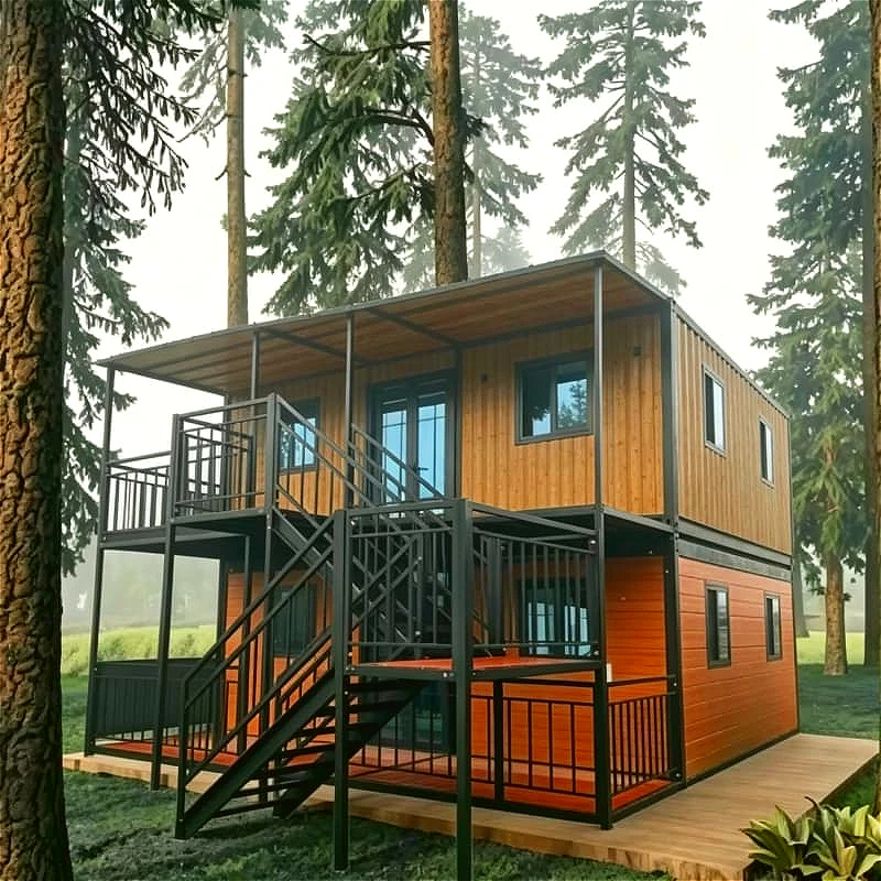 Foldable Tiny House Portable Mobile Office Sandwich Panel Eco Friendly Fast Installation Expandable Container Home for Site Camp