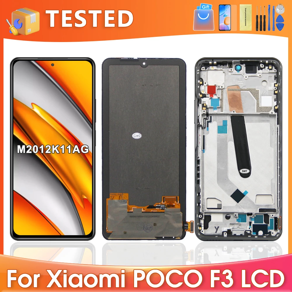 

6.67''For Xiaomi Poco F3 For Mi PocoF3 M2012K11AG LCD Display Touch Screen Digitizer Assembly Replacement