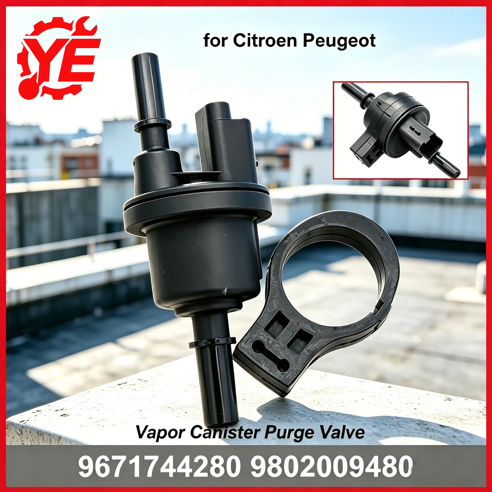 Válvula de Purga del Canister de Vapor 9671744280 9802009480 7770008OE (1) para Citroen Berlingo C3 C4 Peugeot 208 308 2008 3008 YL00495880