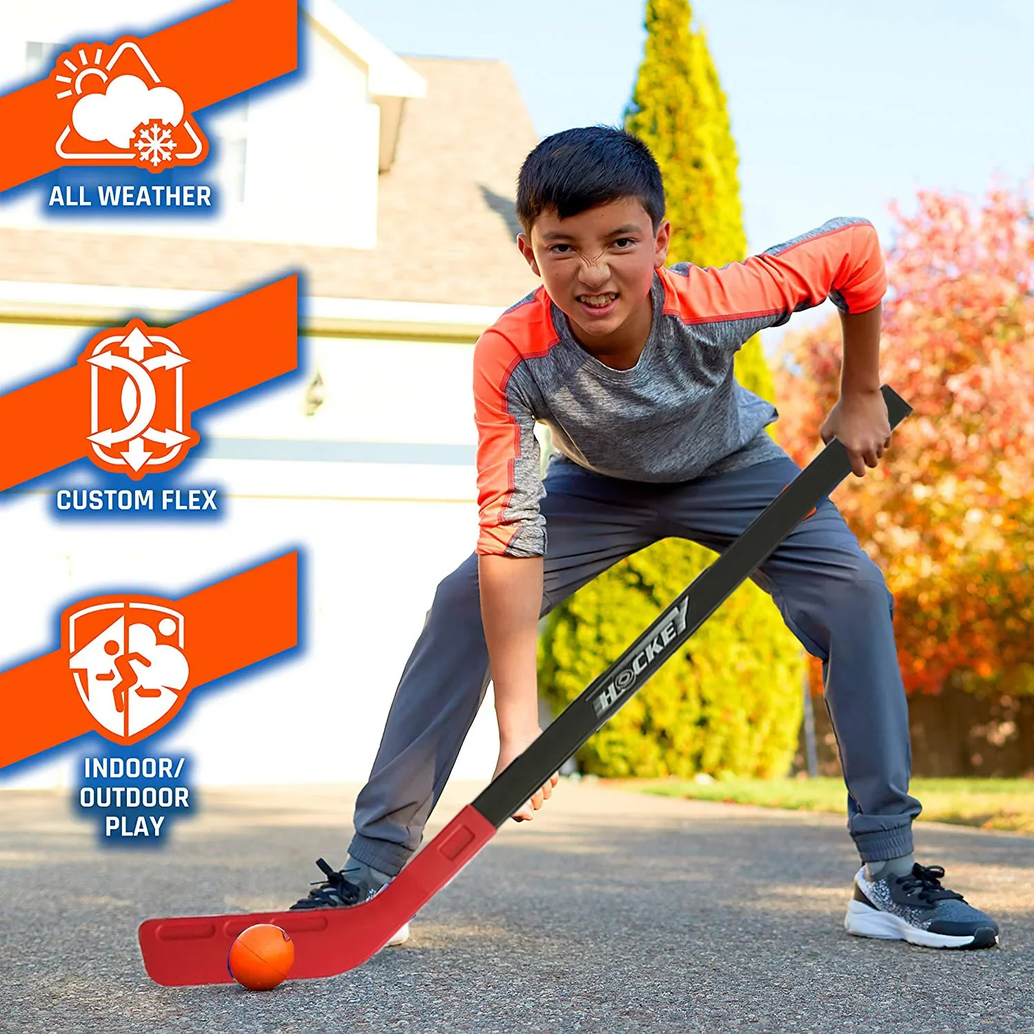 Juego De Palos De Hockey Para Niños – 2 Palos + 2 Pelotas – Deportes Al Aire Libre – Regalo Creativo Y Educativo