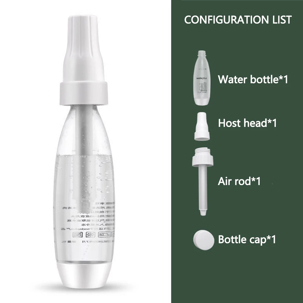 

Travel Soda Maker, Sparkling Water Maker with 1L Bottle, On-Bottle Carbonator, Refillable CO2 Capsules Not Included
