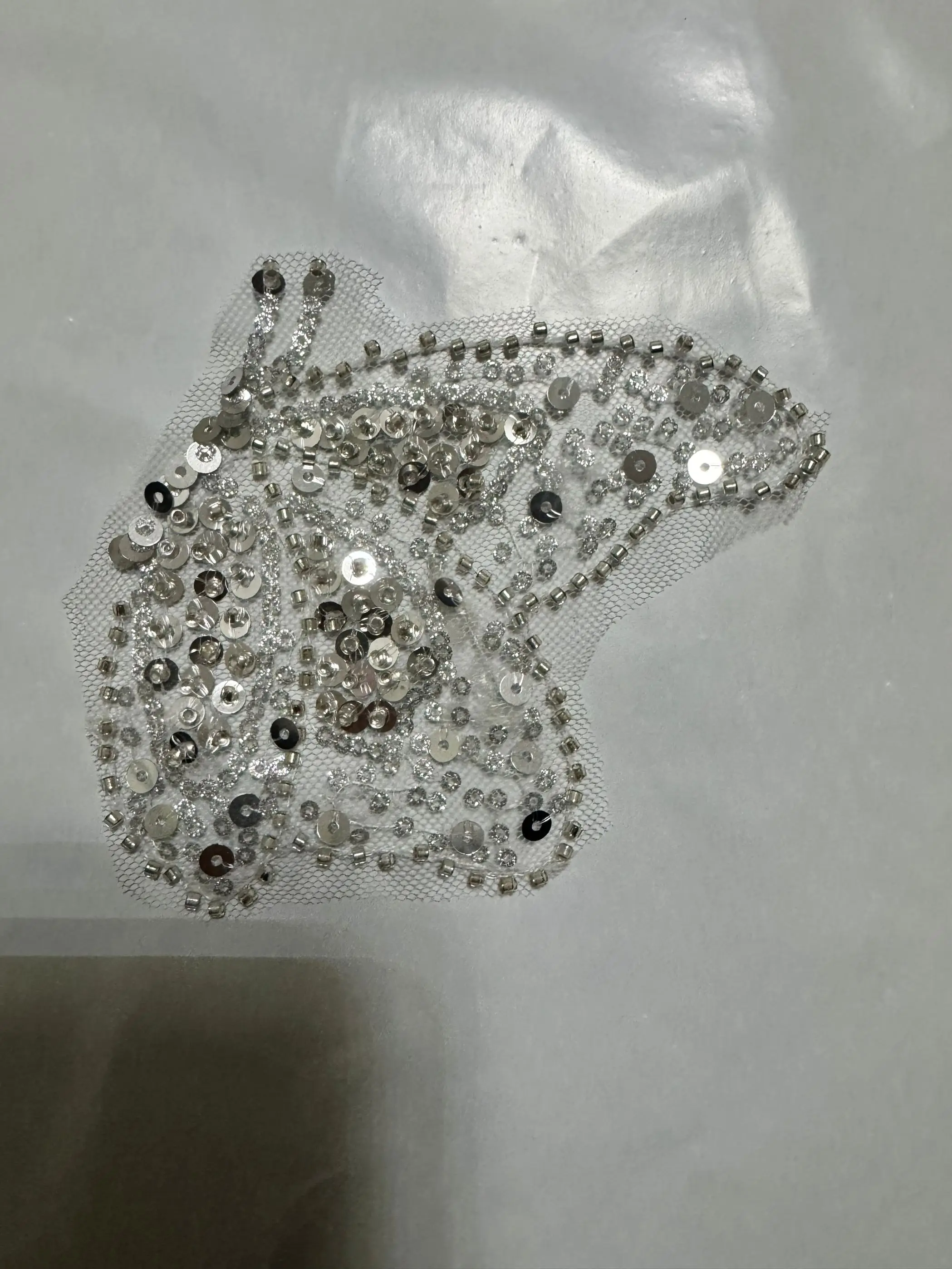 Moda vestido borboleta acessórios lantejoulas contas bordado renda guarnição apliques roupas remendos tecido