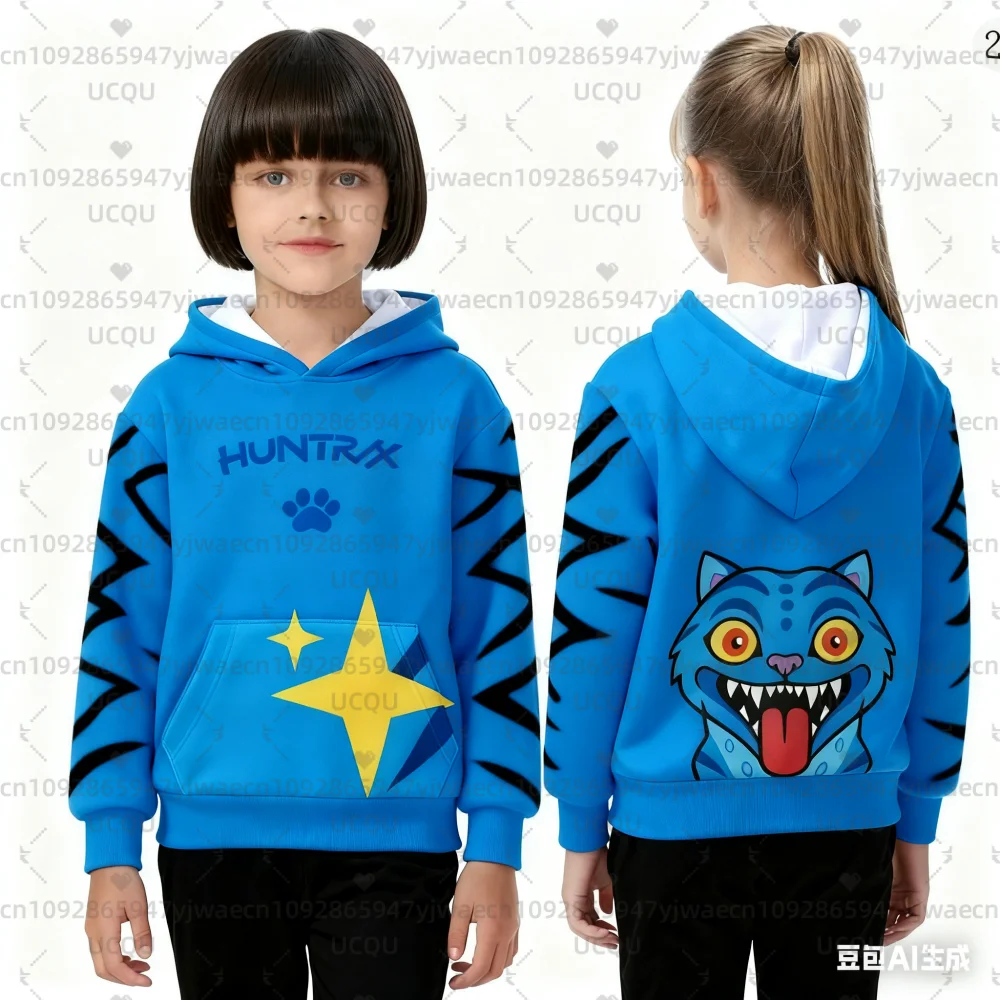 

Мужская, женская, детская, повседневная толстовка больших размеров для родителей и детей, костюм для косплея с тигром, пуловеры Kpop, охотники на демонов, толстовка с 3d принтом