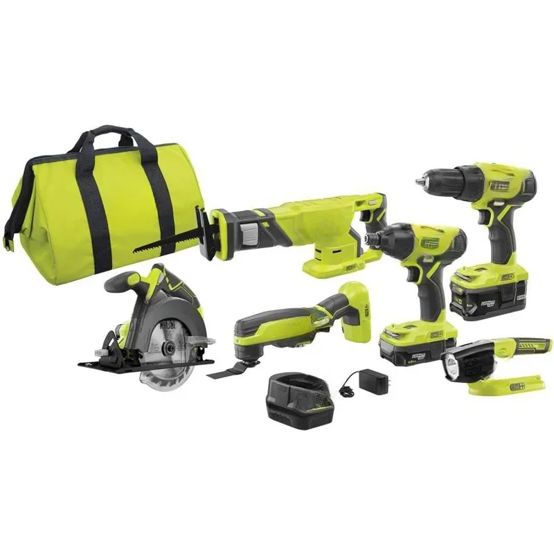 

Lithium Ion Combo Kit (6 Tools: Drill/Driver, Impact Driver, Reciprocating Saw, Circular Saw, Multi-Tool, LED Worklight, 4.0 Ah