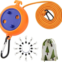 Non-Perforated Clothesline Retractable Portable Travel Drying Rack Outdoor Camping Windproof Portable Hanging Rack Clothing