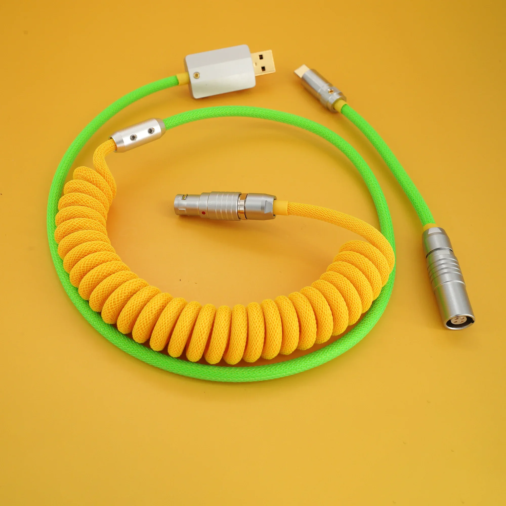 GeekCable Custom Mechanical Keyboard Data Cable GMK theme SP limited keycap line yellow green