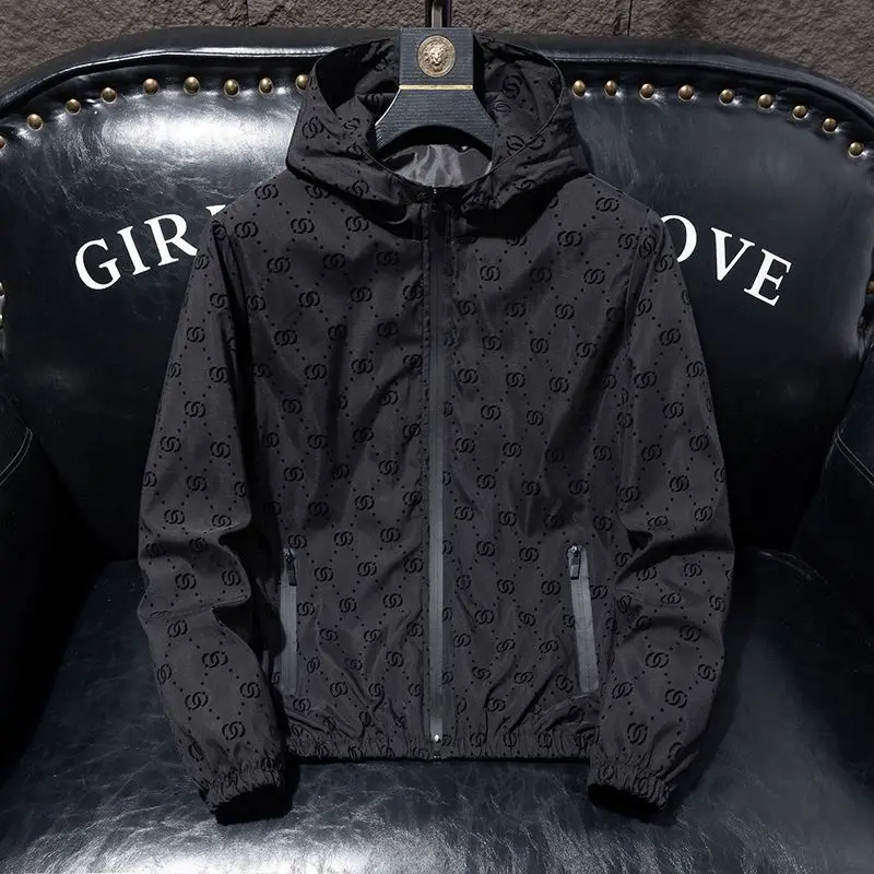 Men's Handsome Versatile Jacket Gown Spring and Autumn Hooded Trend 2025 New Top