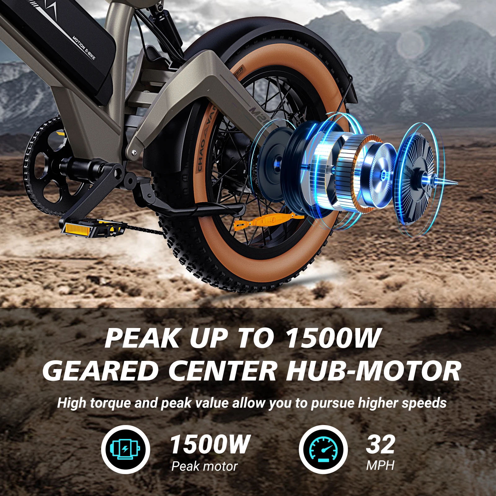 【1 Year Warranty】DYU M20 Electric Bicycle Peak 1500W Motor 48V18.2AH Lithium Battery Electric Bike Hydraulic Brake E-Bike，UL2849 view 2