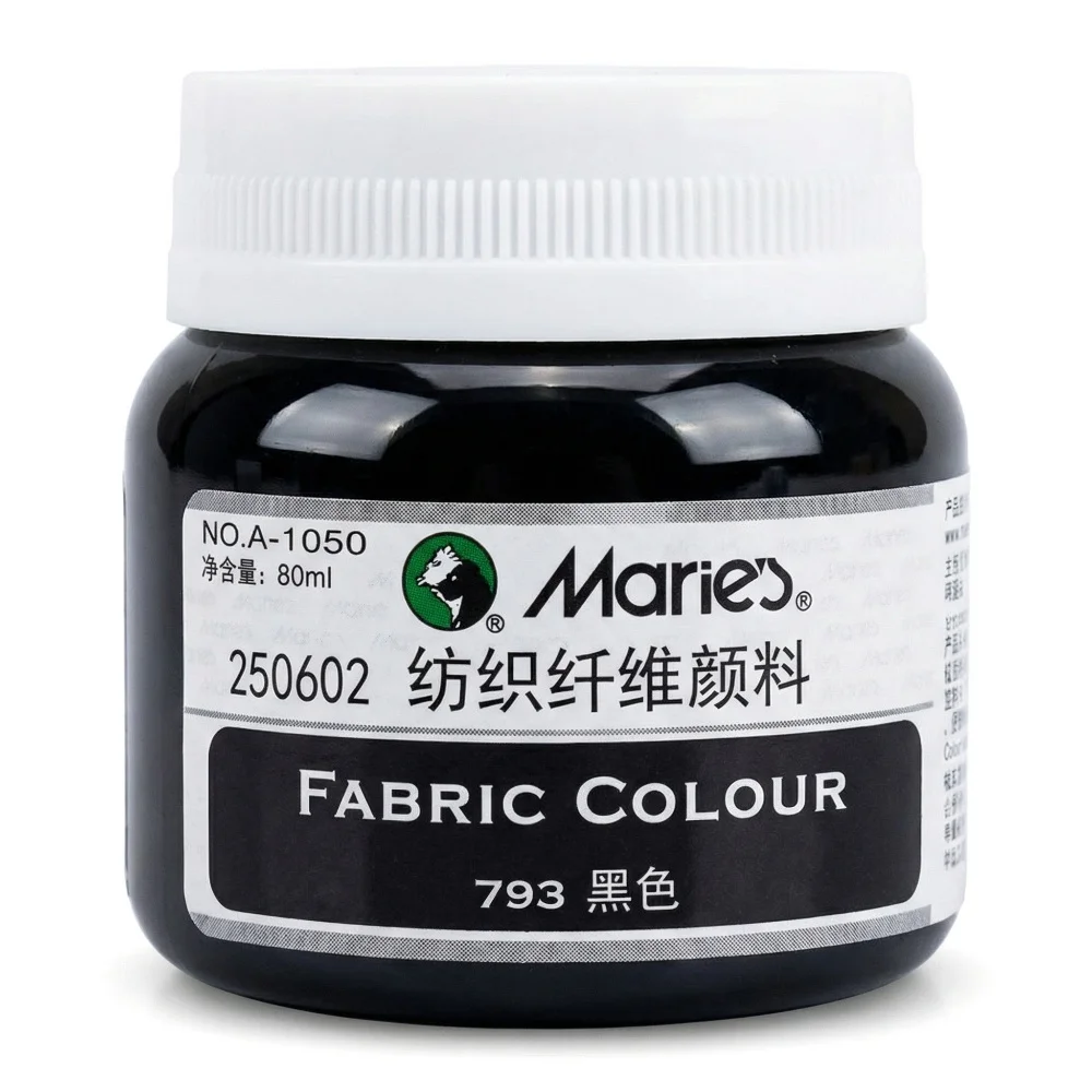 Marie's 50ml DIY Textil-Stofffarbe Permanente Acrylfarbe für T-Shirts Schuhe Jeans Leinwand Professionelle Waschbare Bastelfarbe – Detail 5