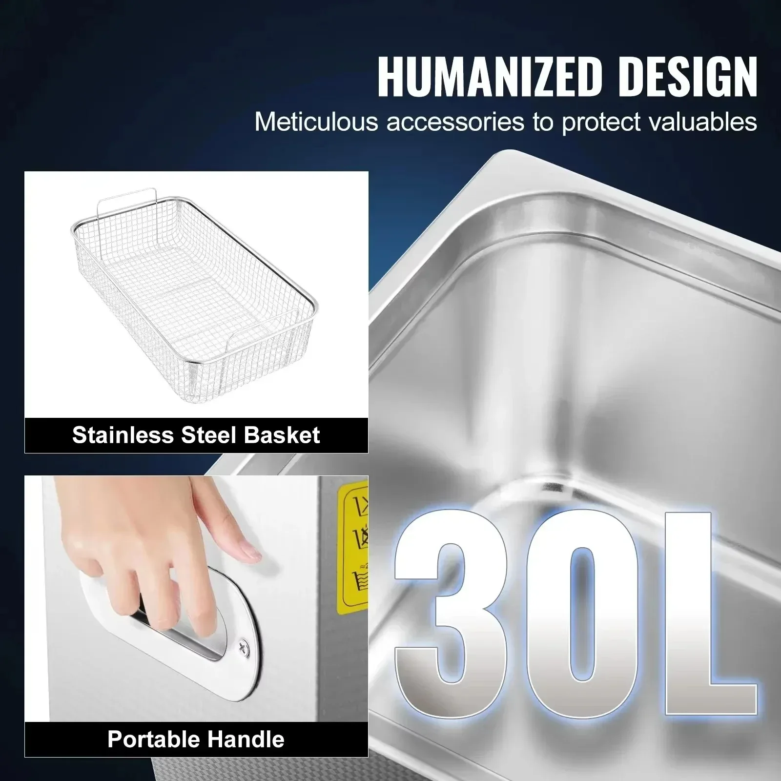 Sihao 6L 15L 22L 30L Ultrasonic Cleaner Stainless Steel Ultrasonic Cleaning Machine Digital Heater Timer Jewelry Cleaning