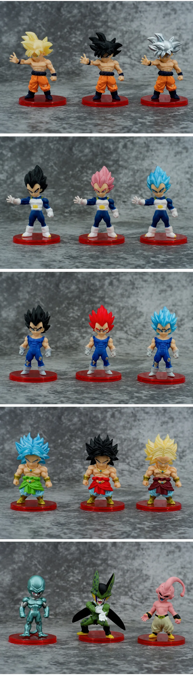 21 teile/los Dragon Ball Mini Figur Super Saiyajin Goku Vegeta Action-figuren DBZ Puppen Modell Spielzeug Geschenke – Detail 4