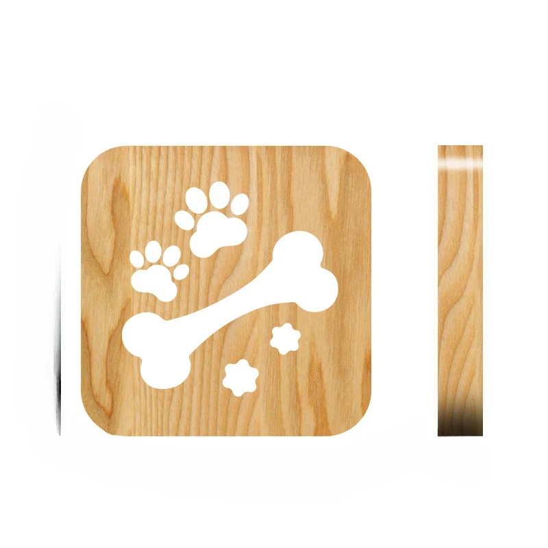 New and Unique Creative Solid Wood Hollow Carving Wood Night Light