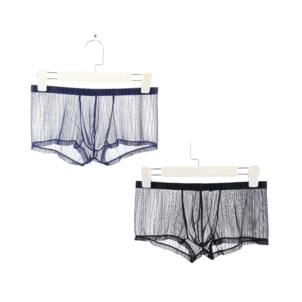 

Mens Underwear Mens Ultra-thin Transparent Boxershorts Male Mesh Slips Homme Panties Boxer Shorts Comfortable Men's Underpants