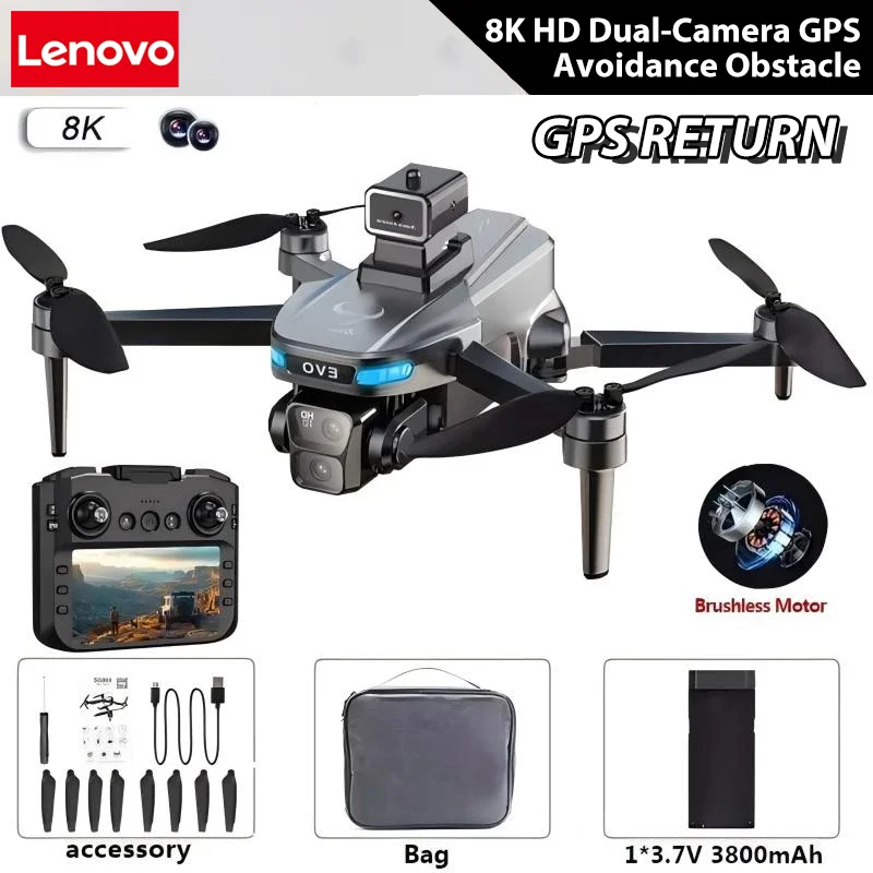 VIVO SG901 MAX GPS Drone Professioneel 8KHD Obstakelvermijdend met Groot Scherm Afstandsbediening Opvouwbare Borstelloze Drone 2025 NIEUW