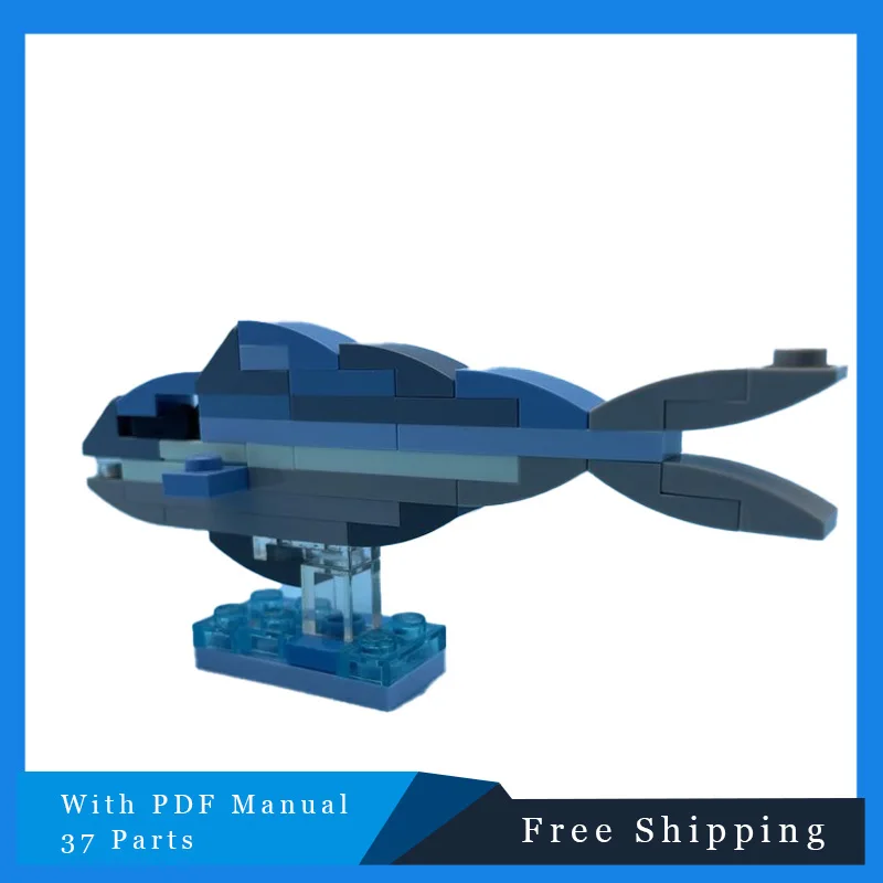 37 pezzi modello biologico serie pesce di mare profondo modulare MOC building block mattoni puzzle giocattoli per bambini regali di compleanno di Natale