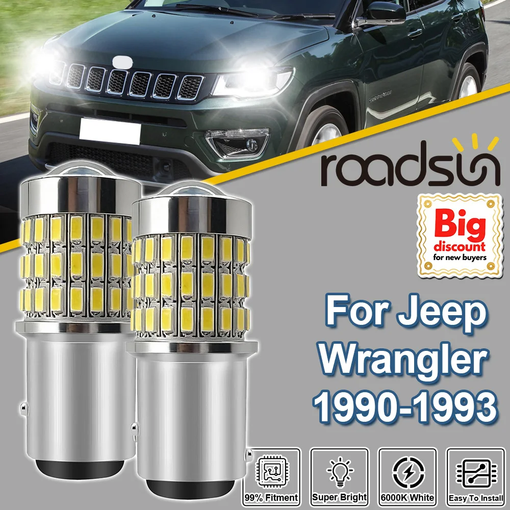 

Roadsun 2 шт. для Jeep Wrangler 1990-1993 1157 P21/5W Canbus Ultra LED Проекционные линзованные указатели поворота 1991 1992 Аксессуары