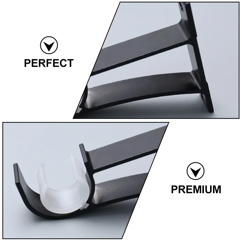 2 قطعة قضيب الستارة قوس قوي الحاملة إطار واحد للمنزل مكتب فندق نافذة الستار تثبيت الملحقات #4